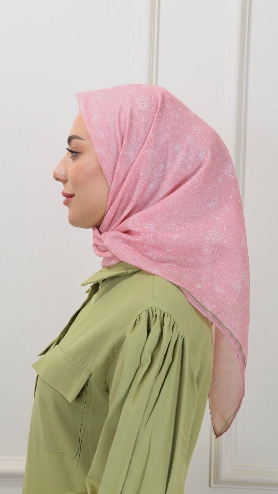 Locella Pamuk Vual Eşarp Soft Pembe-7