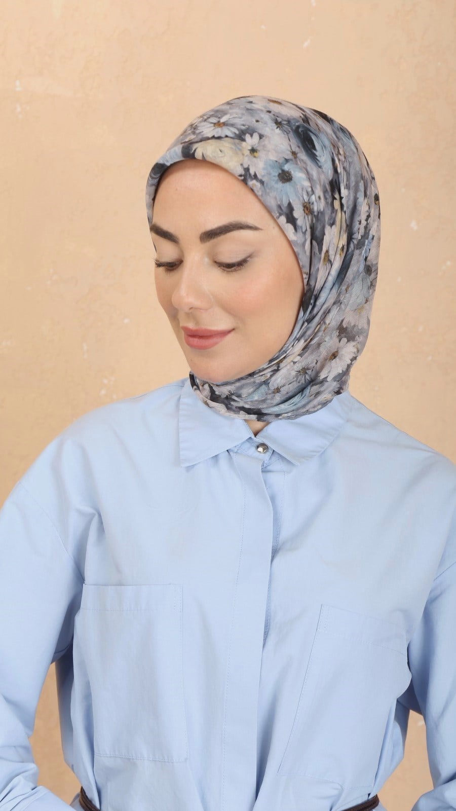 Locella Pamuk Vual Eşarp Gri