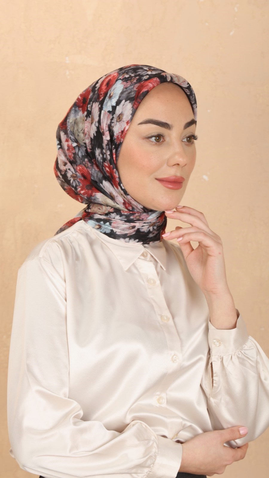 Locella Pamuk Vual Eşarp Siyah