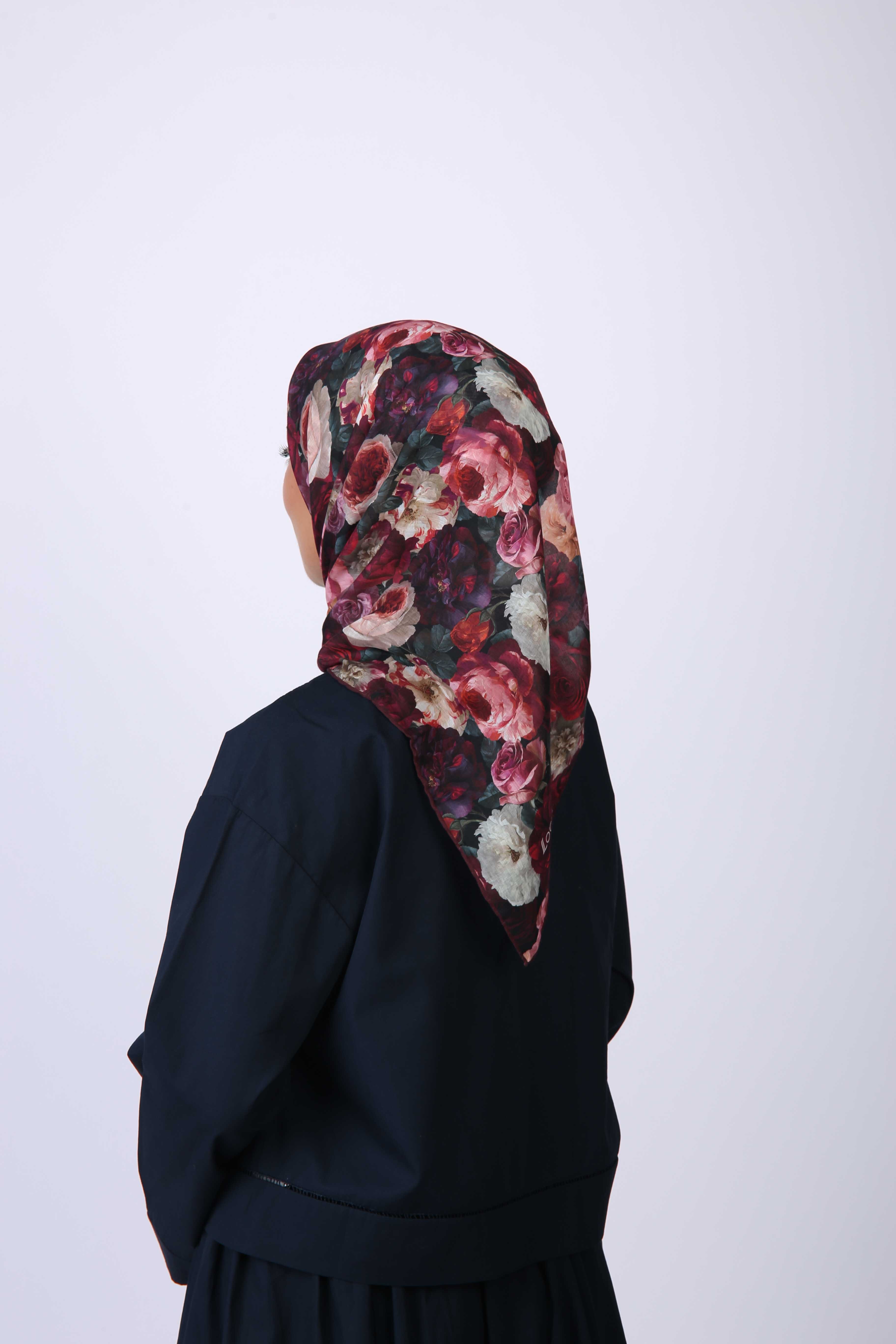 Locella Pamuk Vual Eşarp-Mürdüm