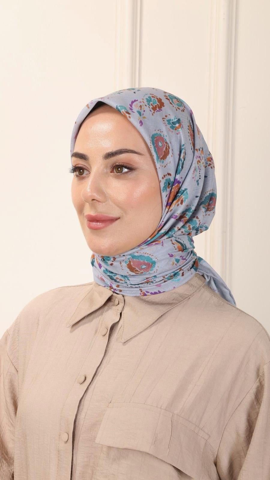 Locella Pamuk Vual Eşarp Gri-6