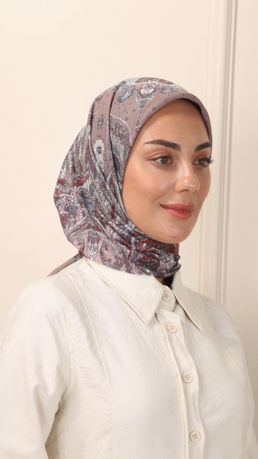 Locella Pamuk Vual Eşarp Gül Kurusu-9