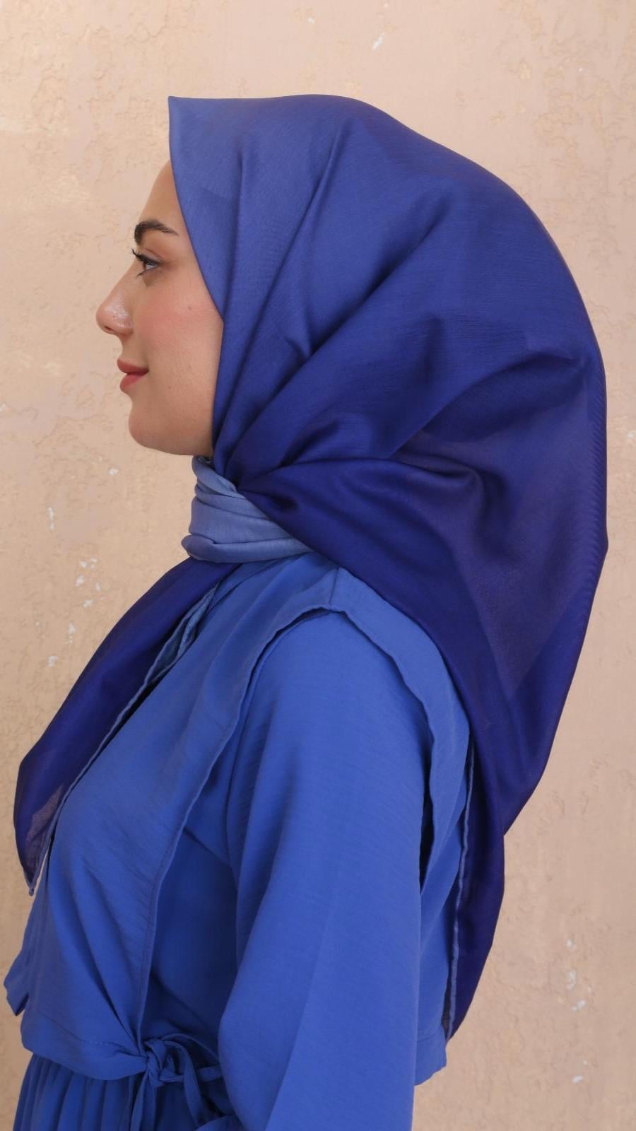 Locella Pamuk Vual Eşarp Lacivert-3