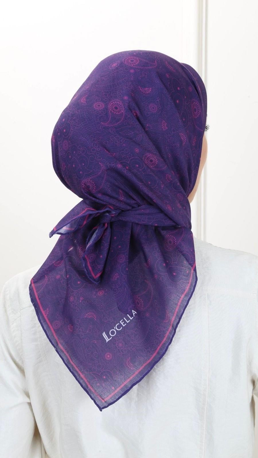 Locella Pamuk Vual Eşarp Canlı Mor-8