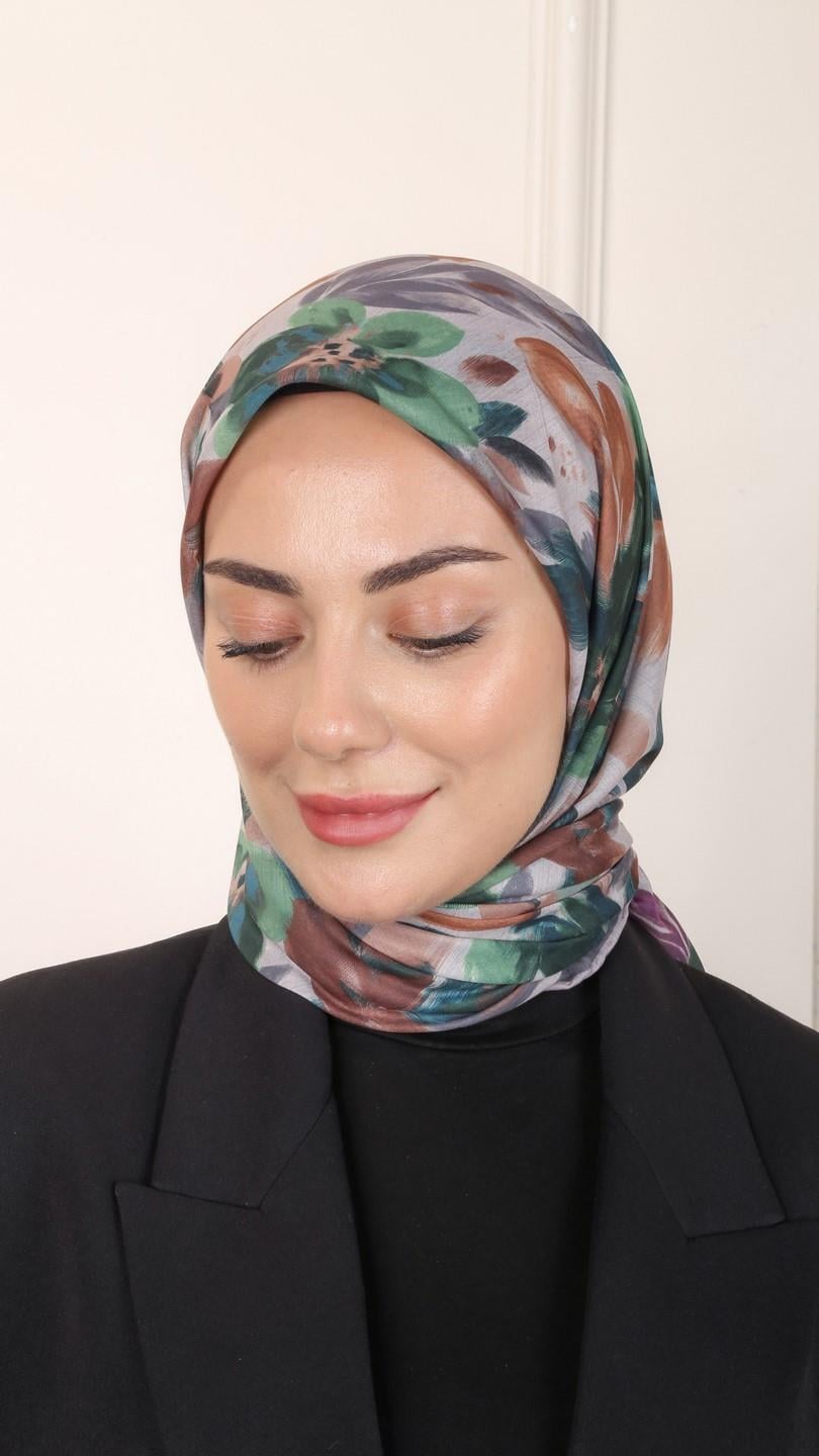 Locella Pamuk Vual Eşarp Gri-3