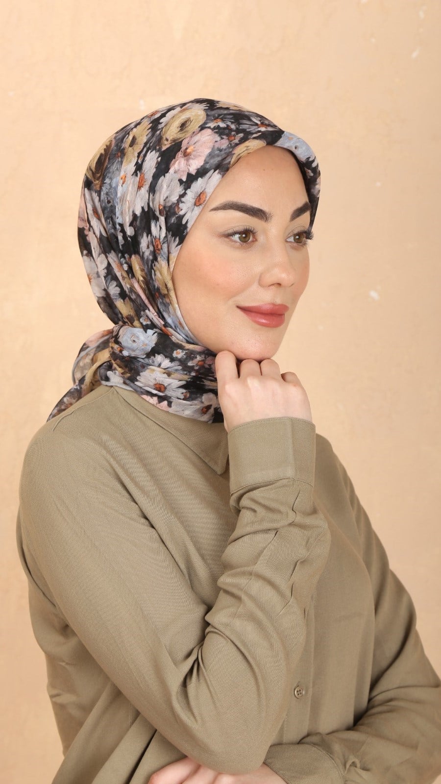 Locella Pamuk Vual Eşarp Siyah