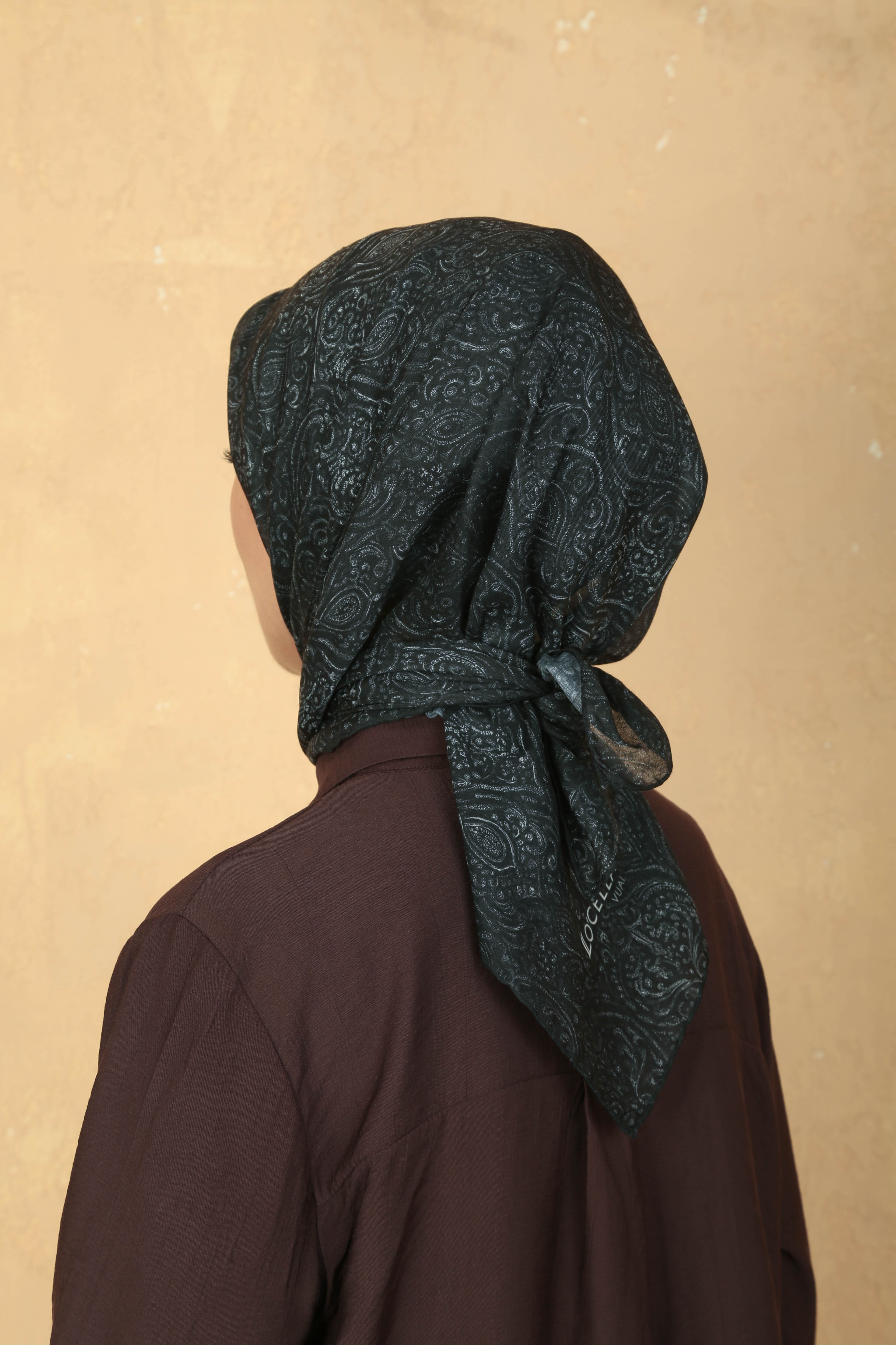 Locella Pamuk Vual Eşarp Siyah