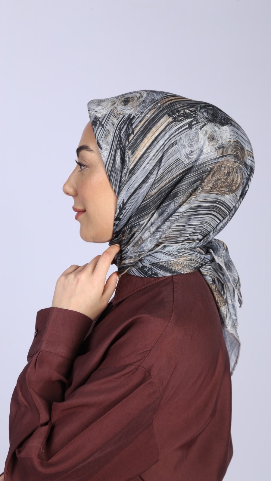 Locella Pamuk Vual Eşarp Siyah