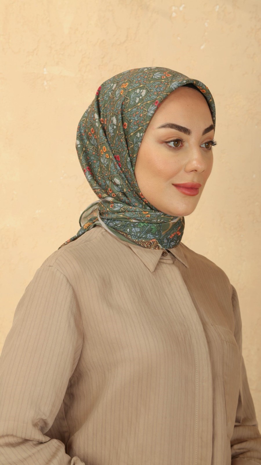 Locella Pamuk Vual Eşarp Yeşil