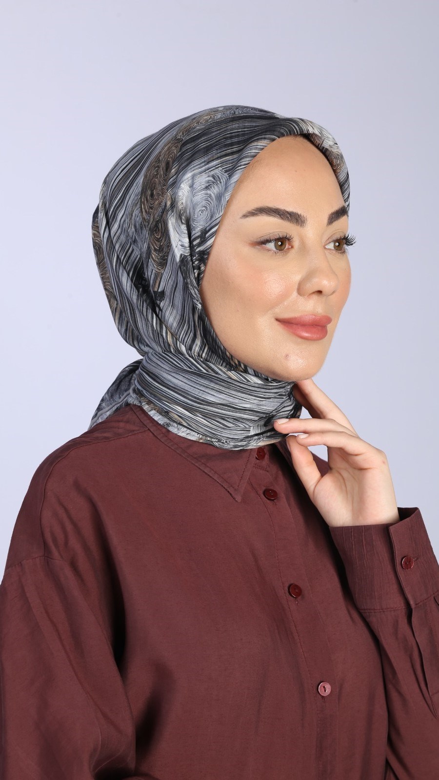 Locella Pamuk Vual Eşarp Siyah