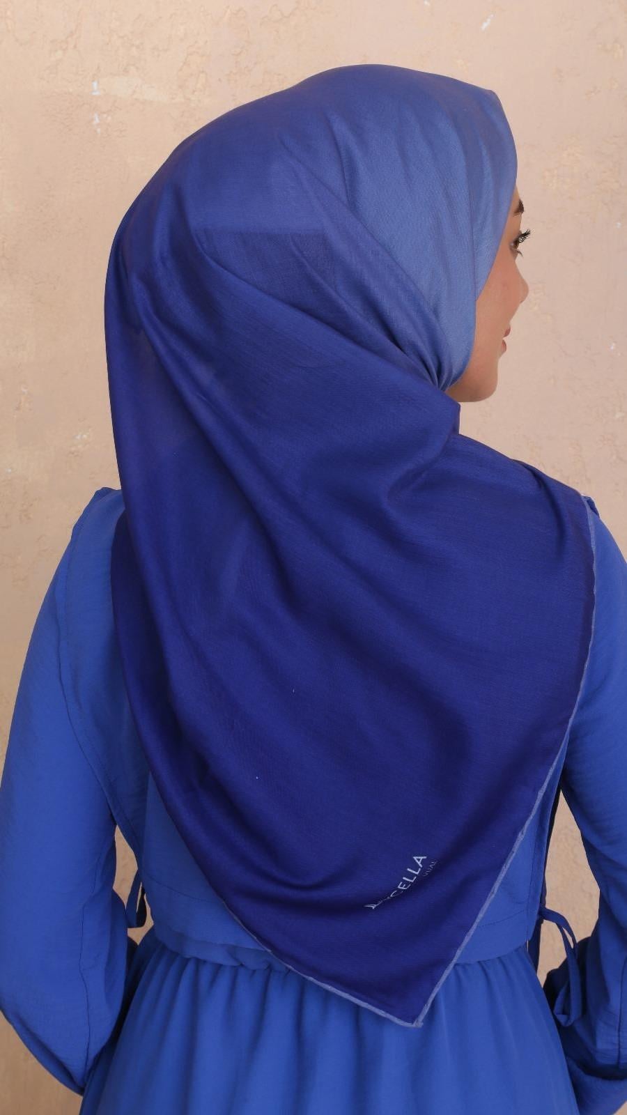 Locella Pamuk Vual Eşarp Lacivert-3