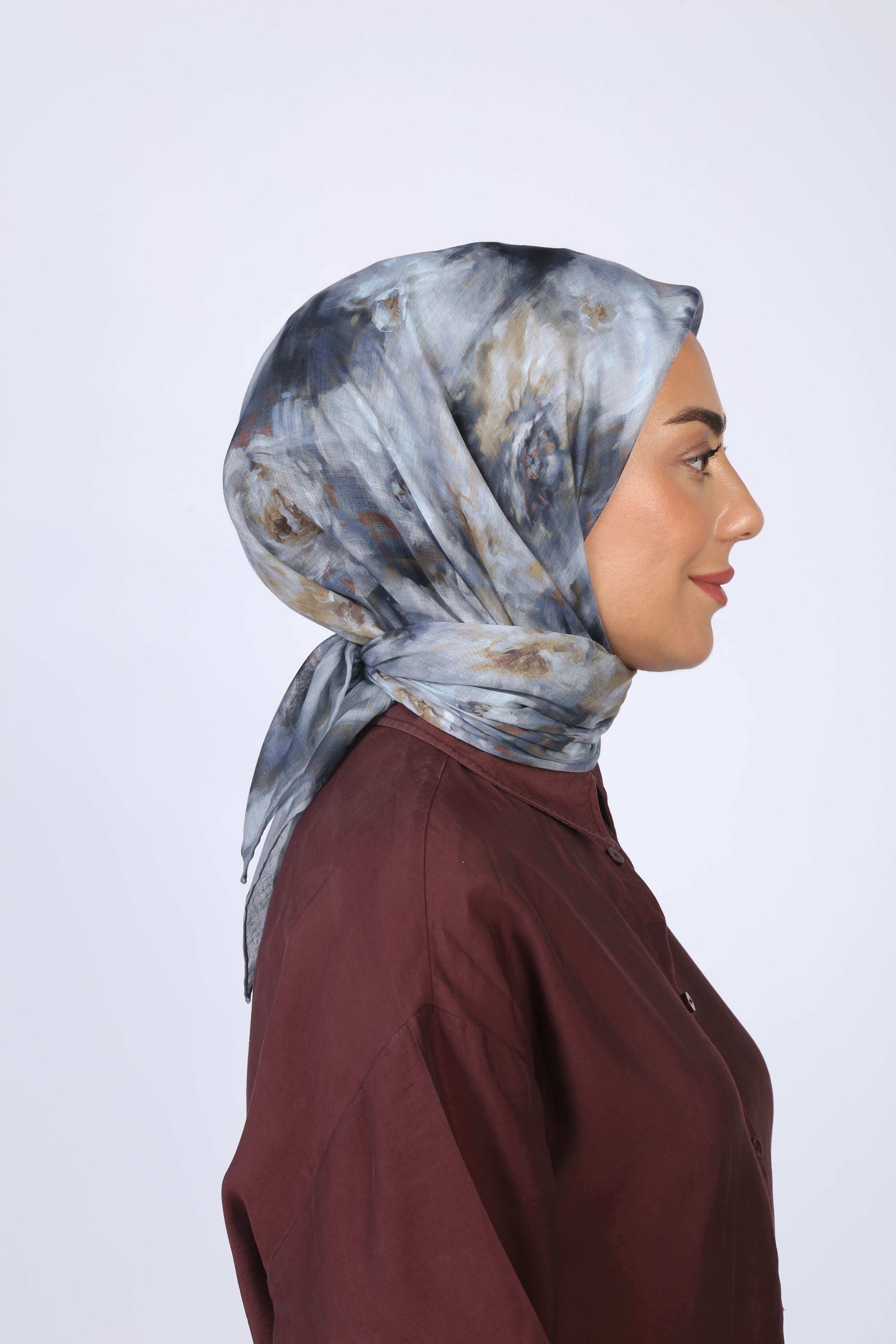 Locella Pamuk Vual Eşarp-Gri