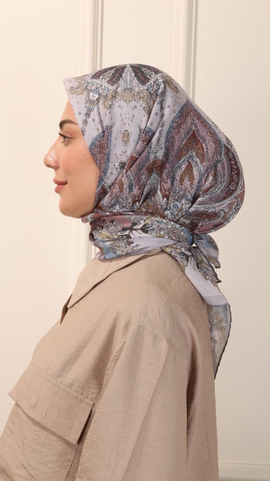 Locella Pamuk Vual Eşarp Vizon-6