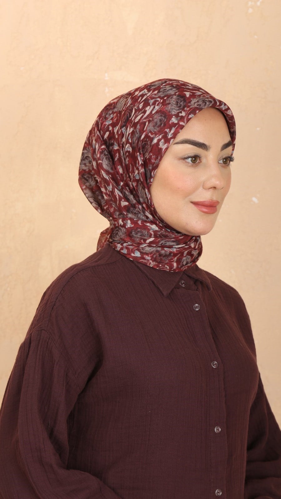 Locella Pamuk Vual Eşarp Bordo