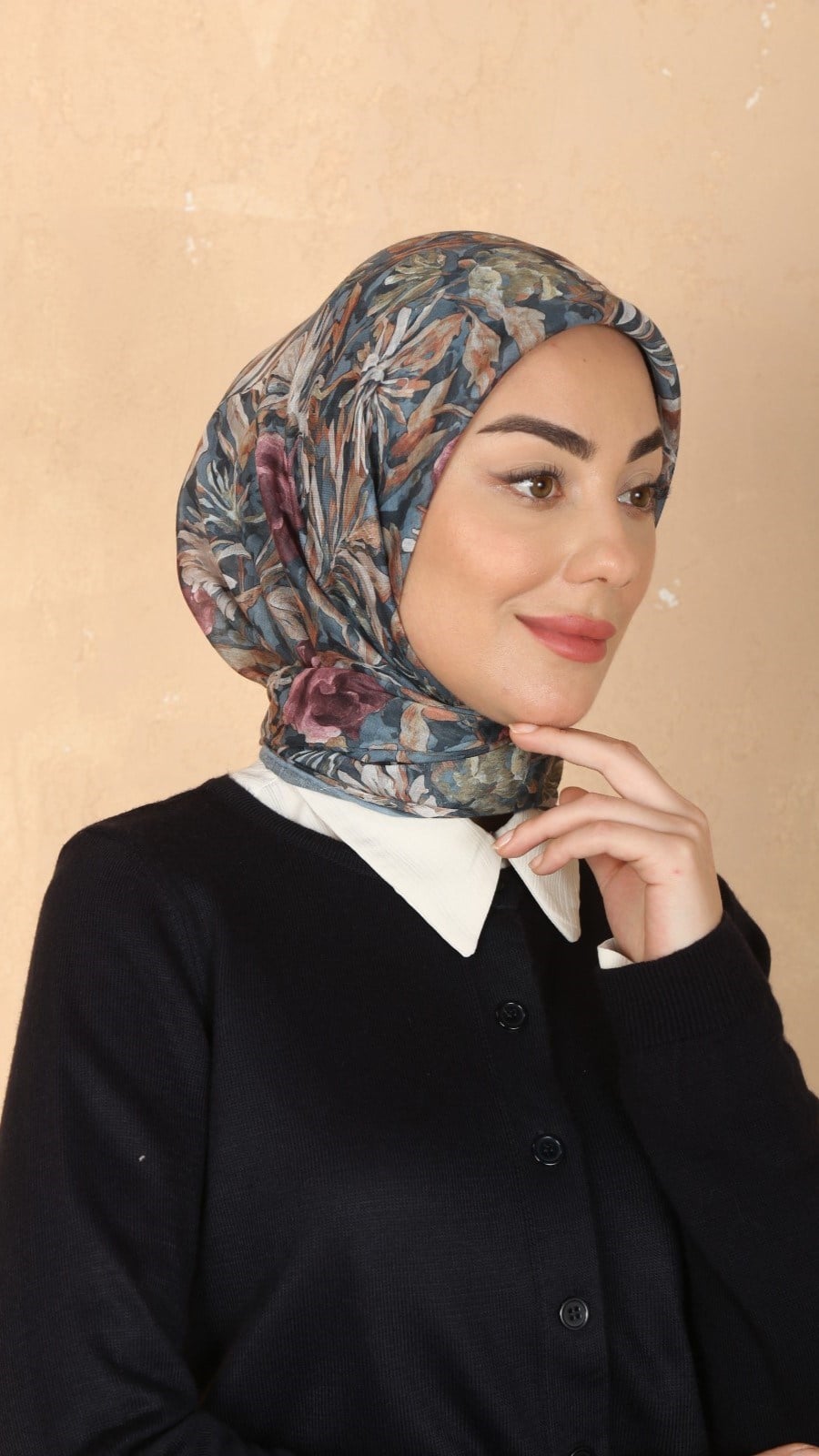 Locella Pamuk Vual Eşarp Petrol