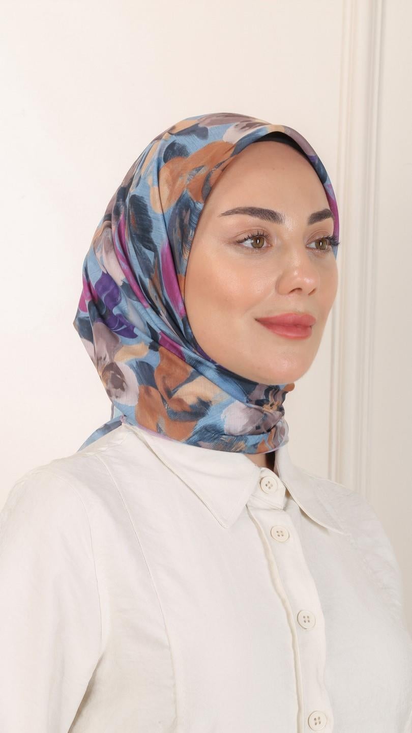 Locella Pamuk Vual Eşarp Turkuaz-12