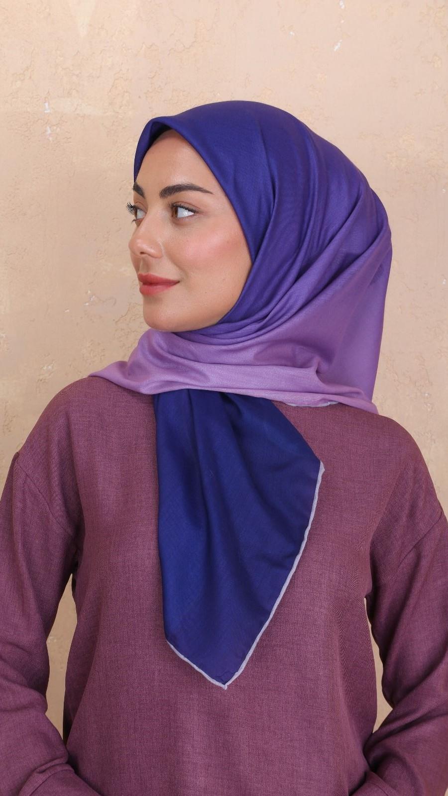 Locella Pamuk Vual Eşarp Lila Mor-2
