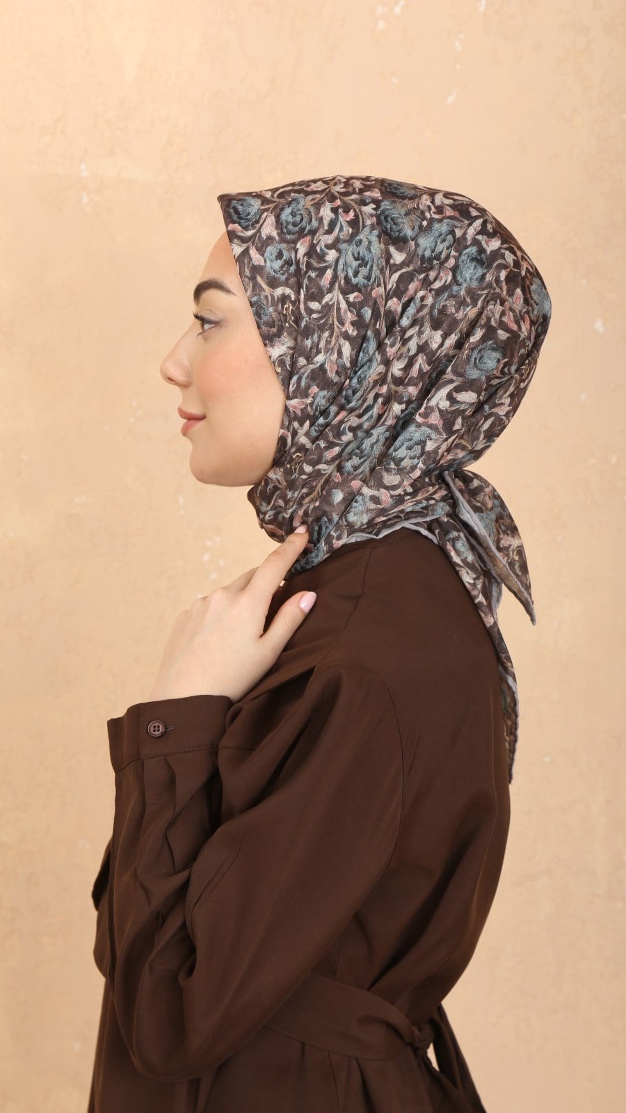 Locella Pamuk Vual Eşarp Kahve