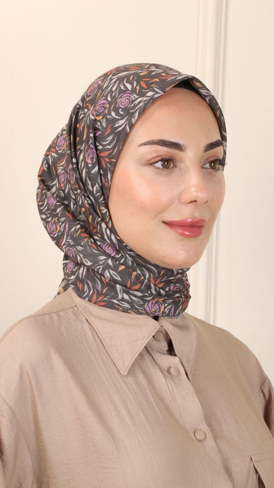 Locella Pamuk Vual Eşarp Haki Yeşili-2