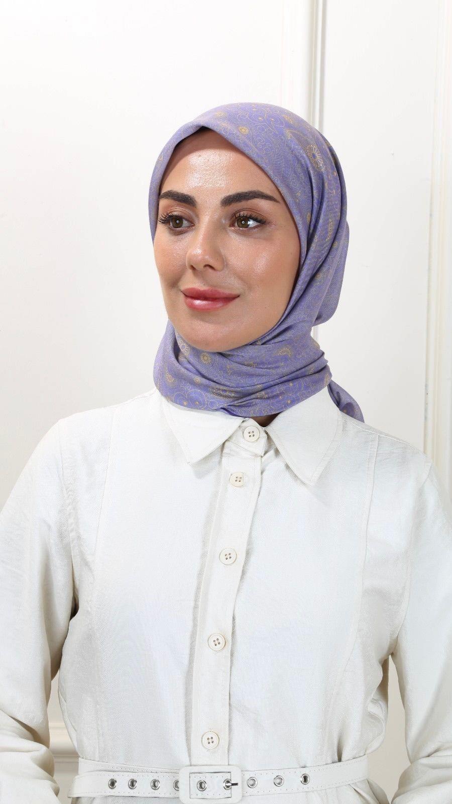 Locella Pamuk Vual Eşarp Lila-14