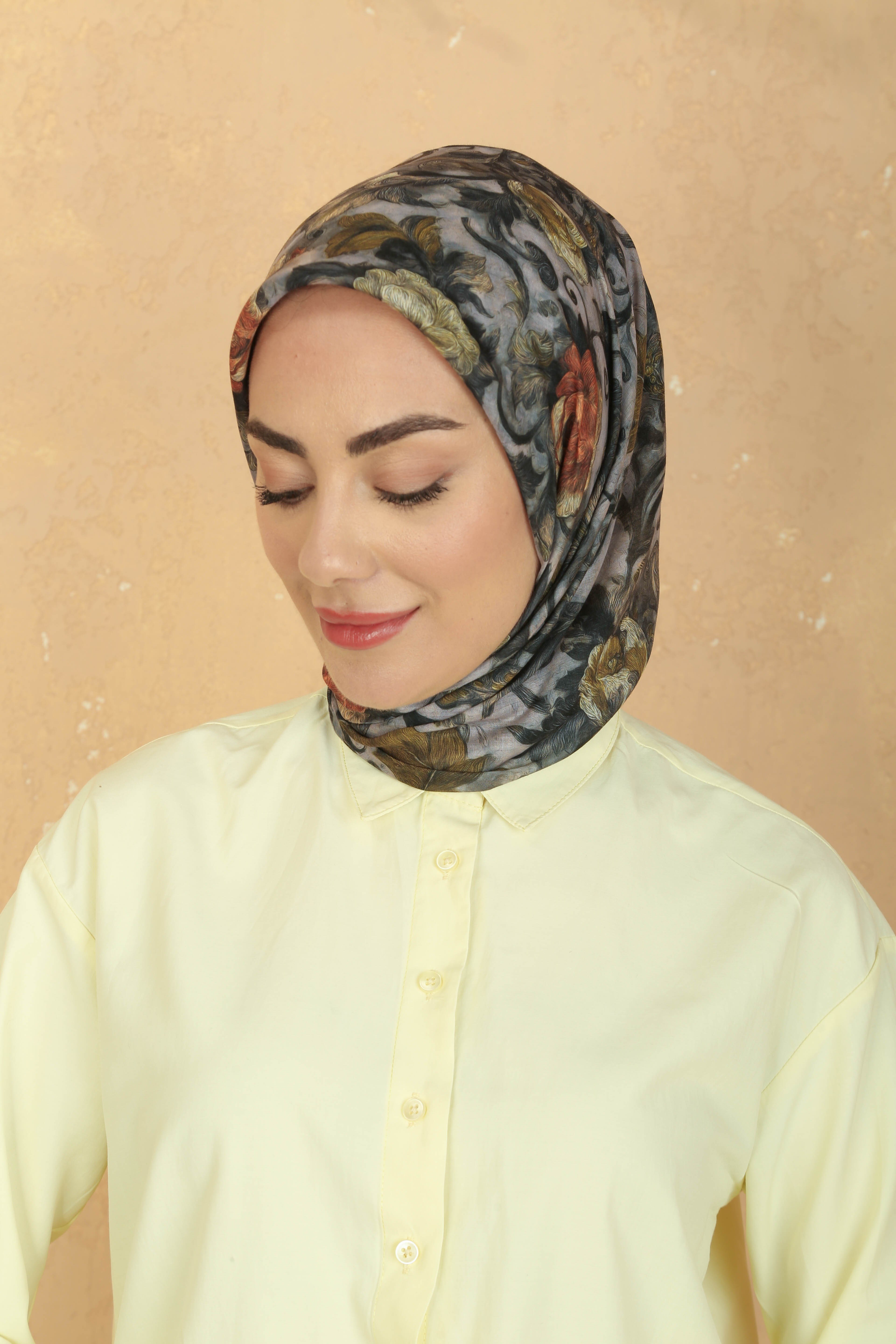 Locella Pamuk Vual Eşarp Gri