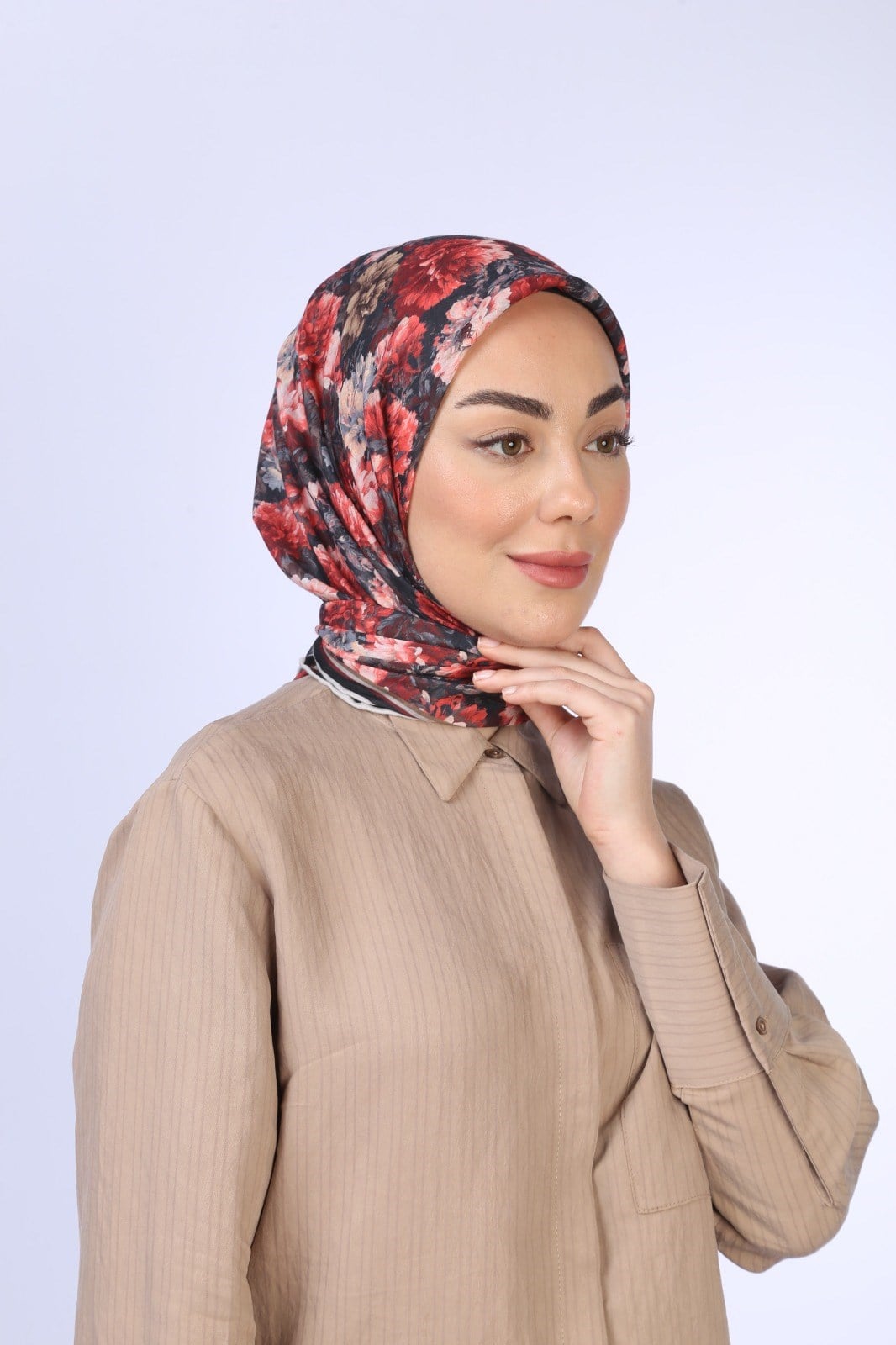 Locella Pamuk Vual Eşarp Kırmızı