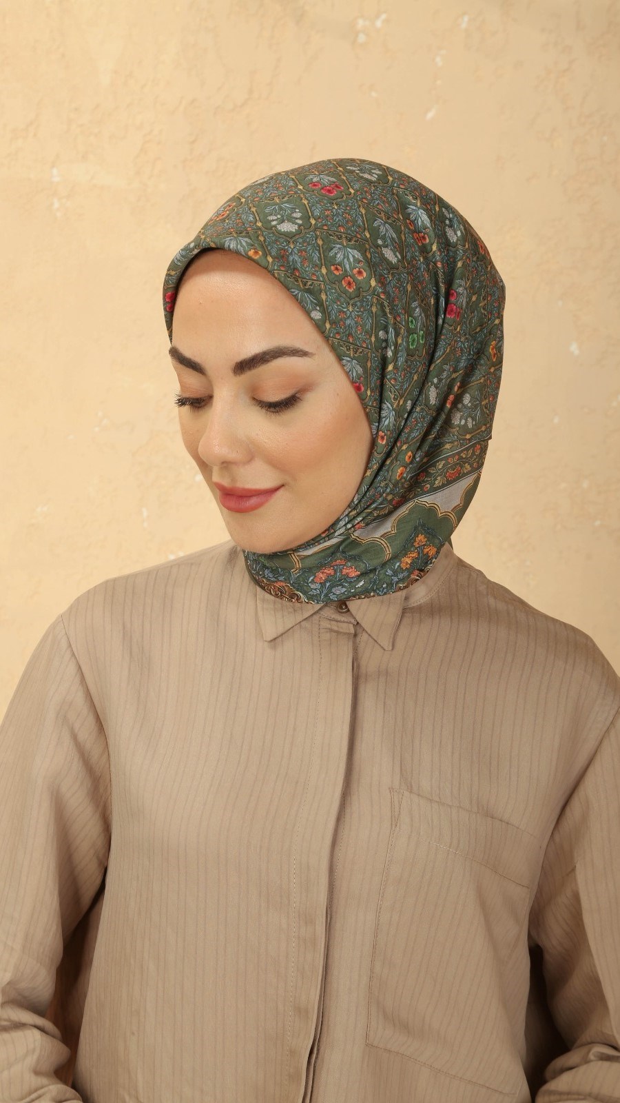 Locella Pamuk Vual Eşarp Yeşil