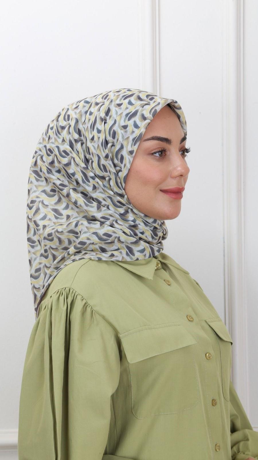 Locella Pamuk Vual Eşarp Kahve-11