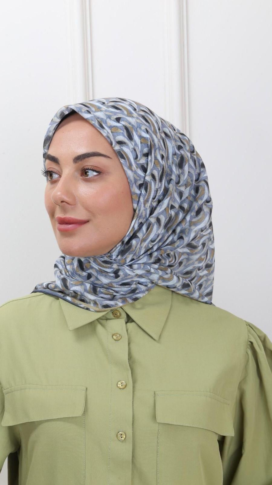 Locella Pamuk Vual Eşarp Füme-10