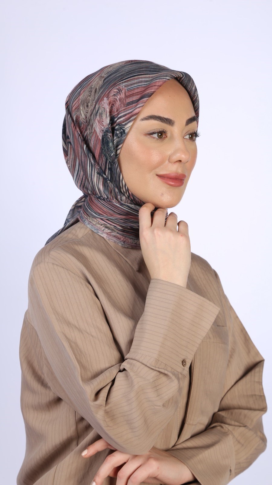 Locella Pamuk Vual Eşarp Soft Pembe