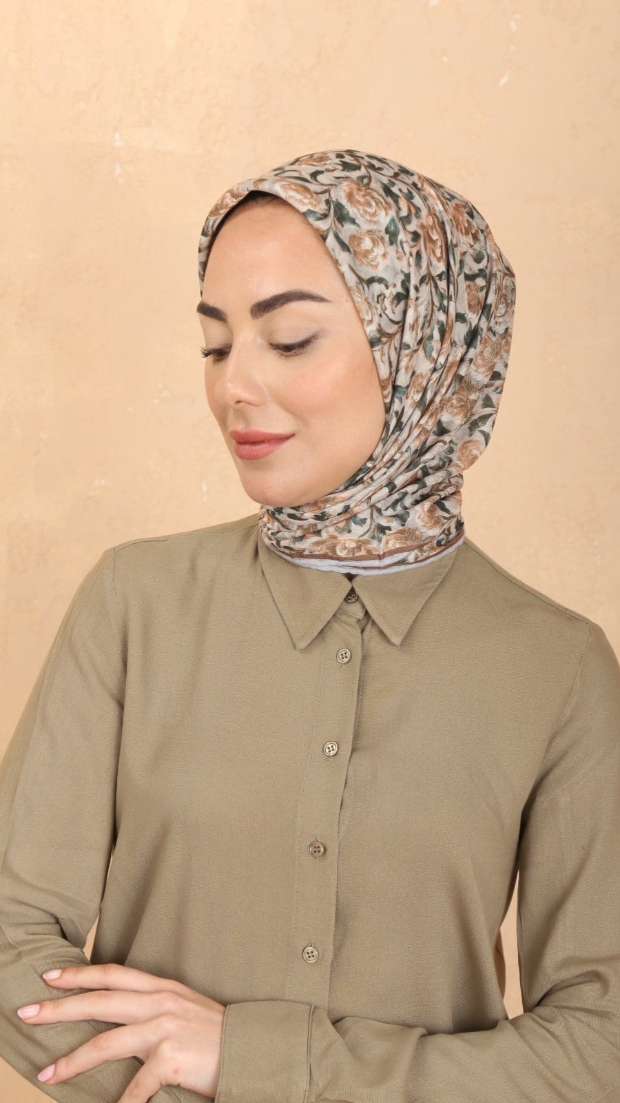 Locella Pamuk Vual Eşarp Camel