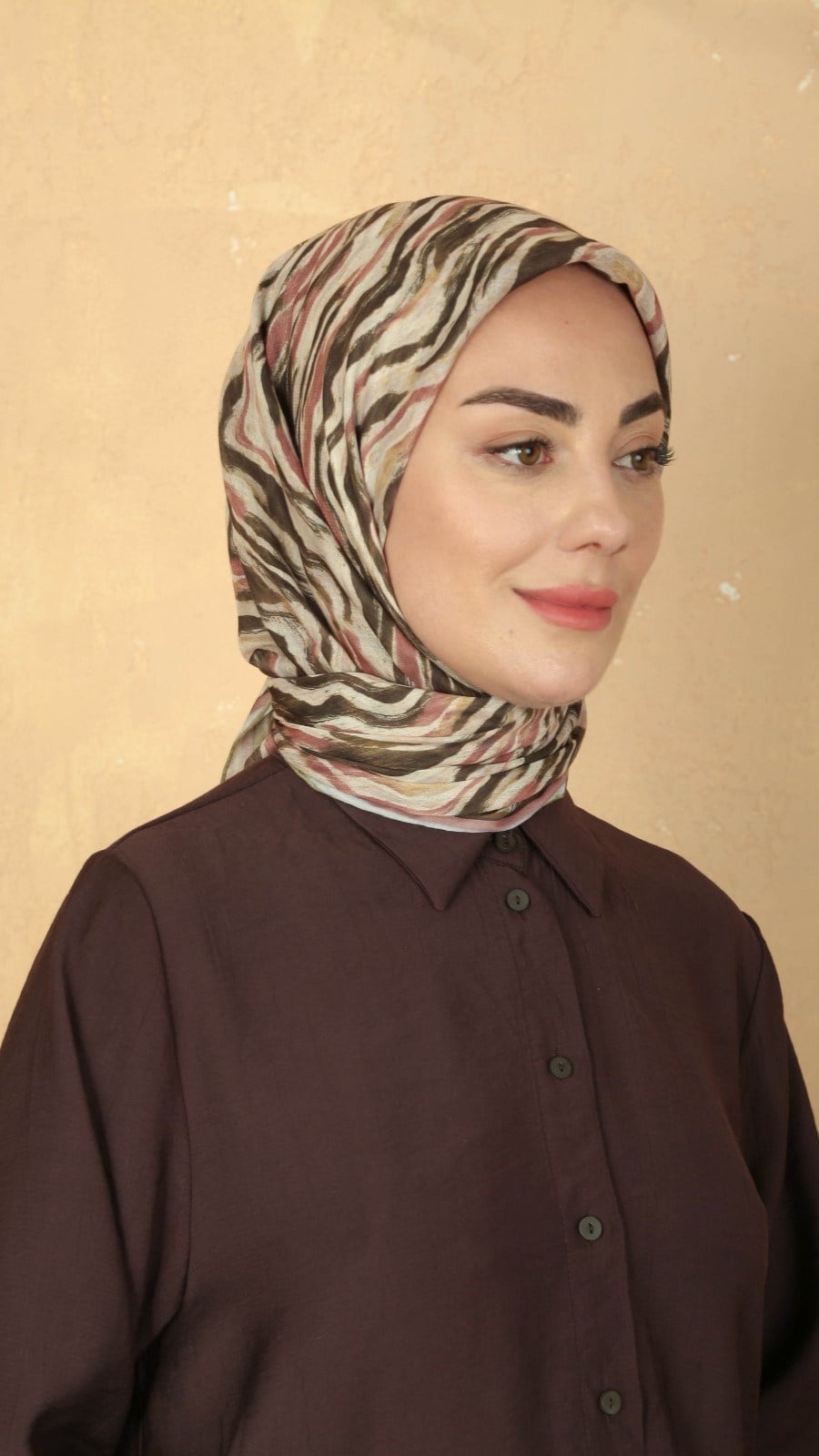 Locella Pamuk Vual Eşarp Haki