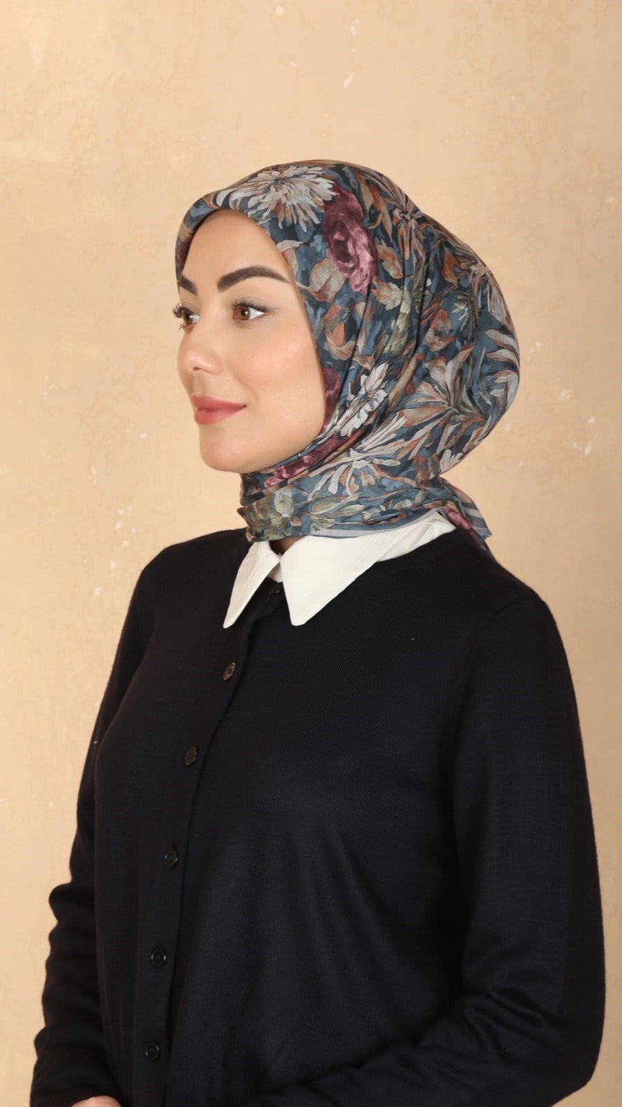 Locella Pamuk Vual Eşarp Petrol