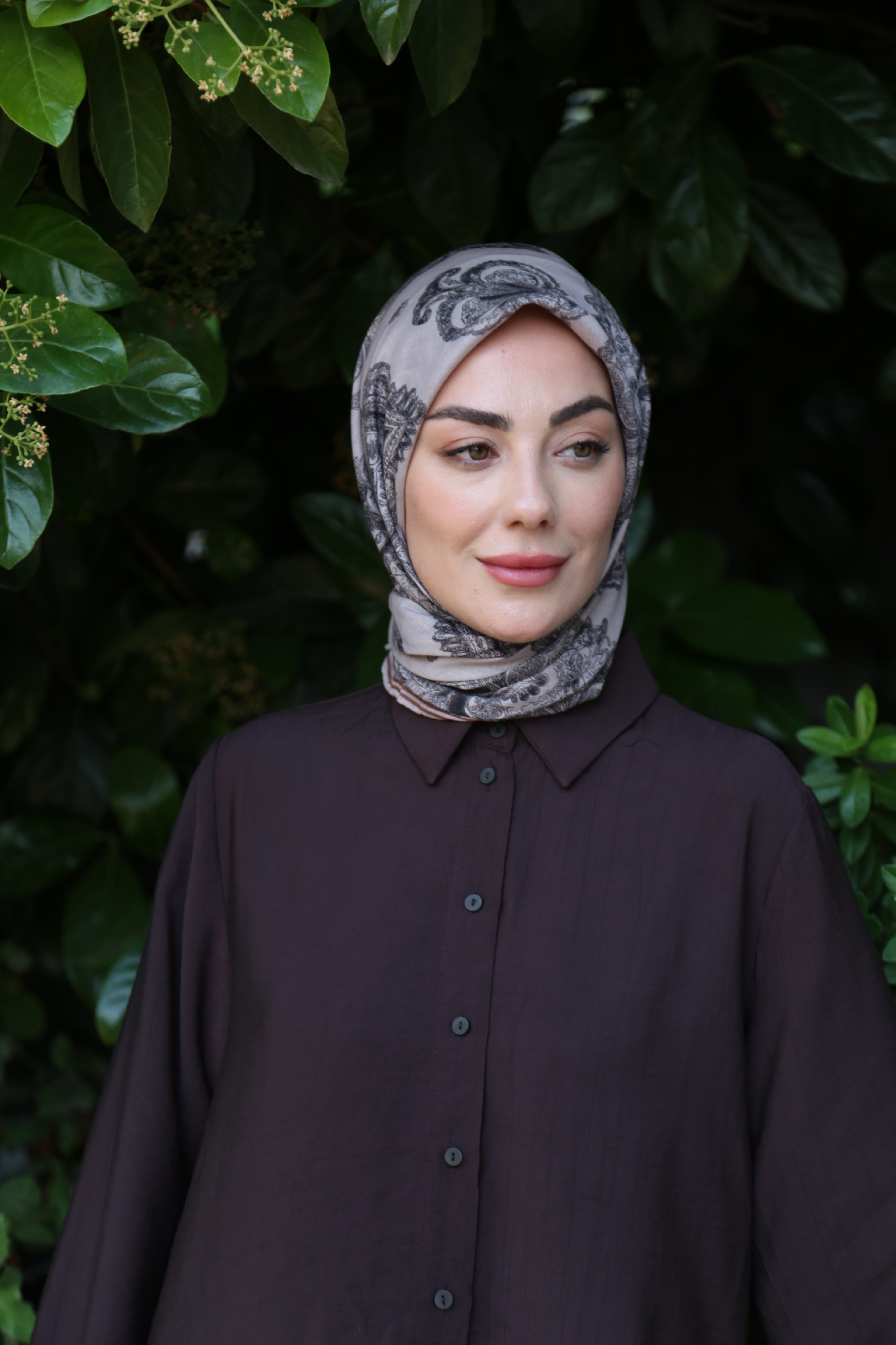Locella Pamuk Vual Eşarp Vizon