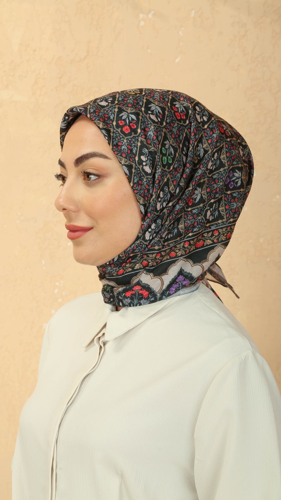 Locella Pamuk Vual Eşarp Siyah