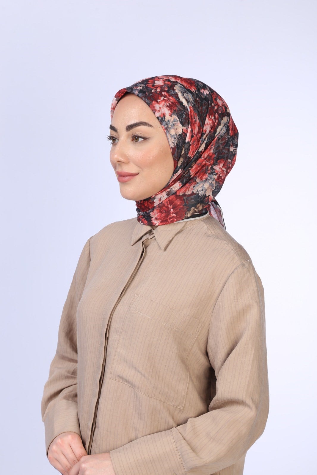 Locella Pamuk Vual Eşarp Kırmızı