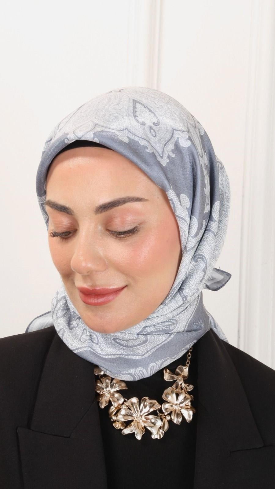 Locella Parla Eşarp Gri-7
