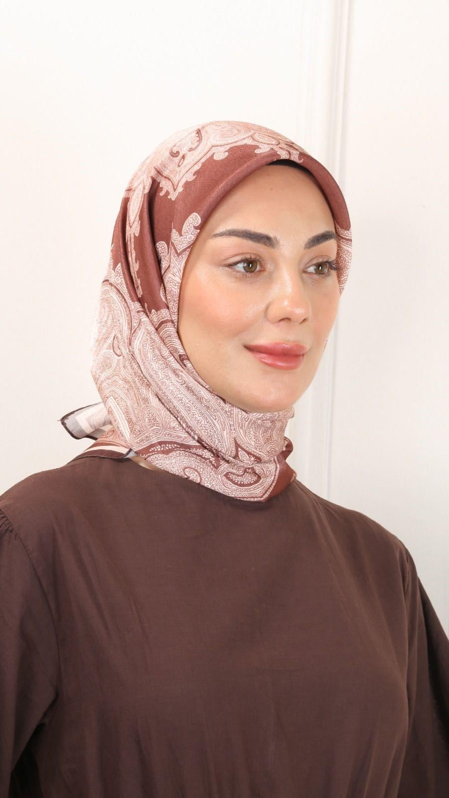 Locella Parla Eşarp Kahve-3