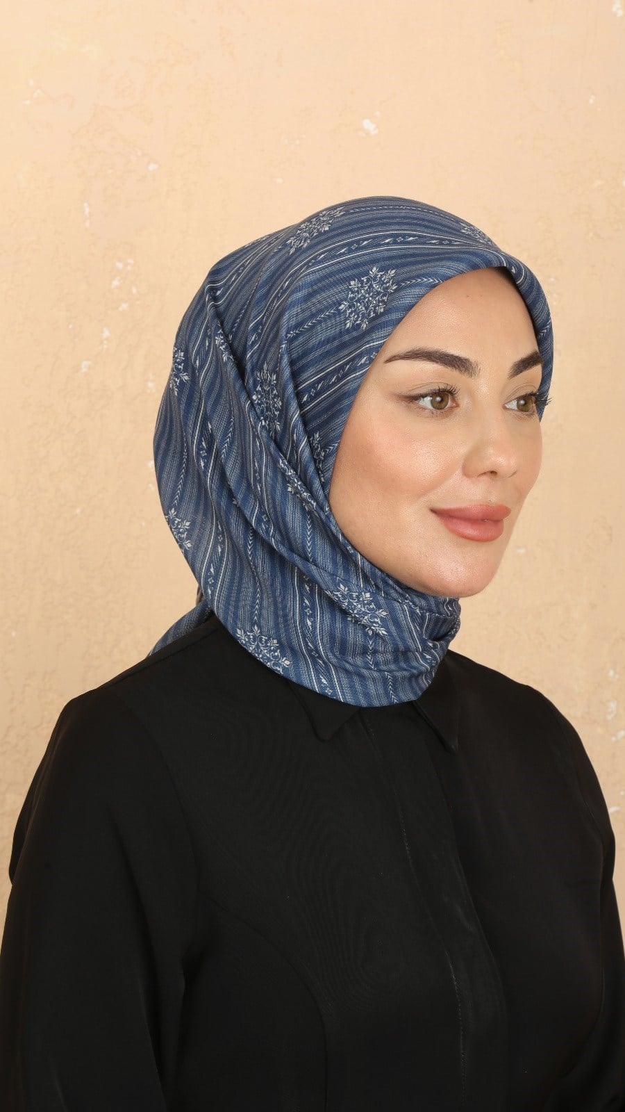Locella Soft Pamuk Eşarp Mavi