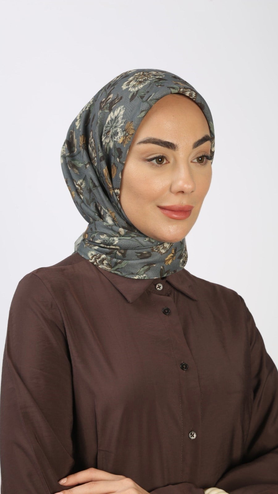 Locella Soft Pamuk Eşarp Gri