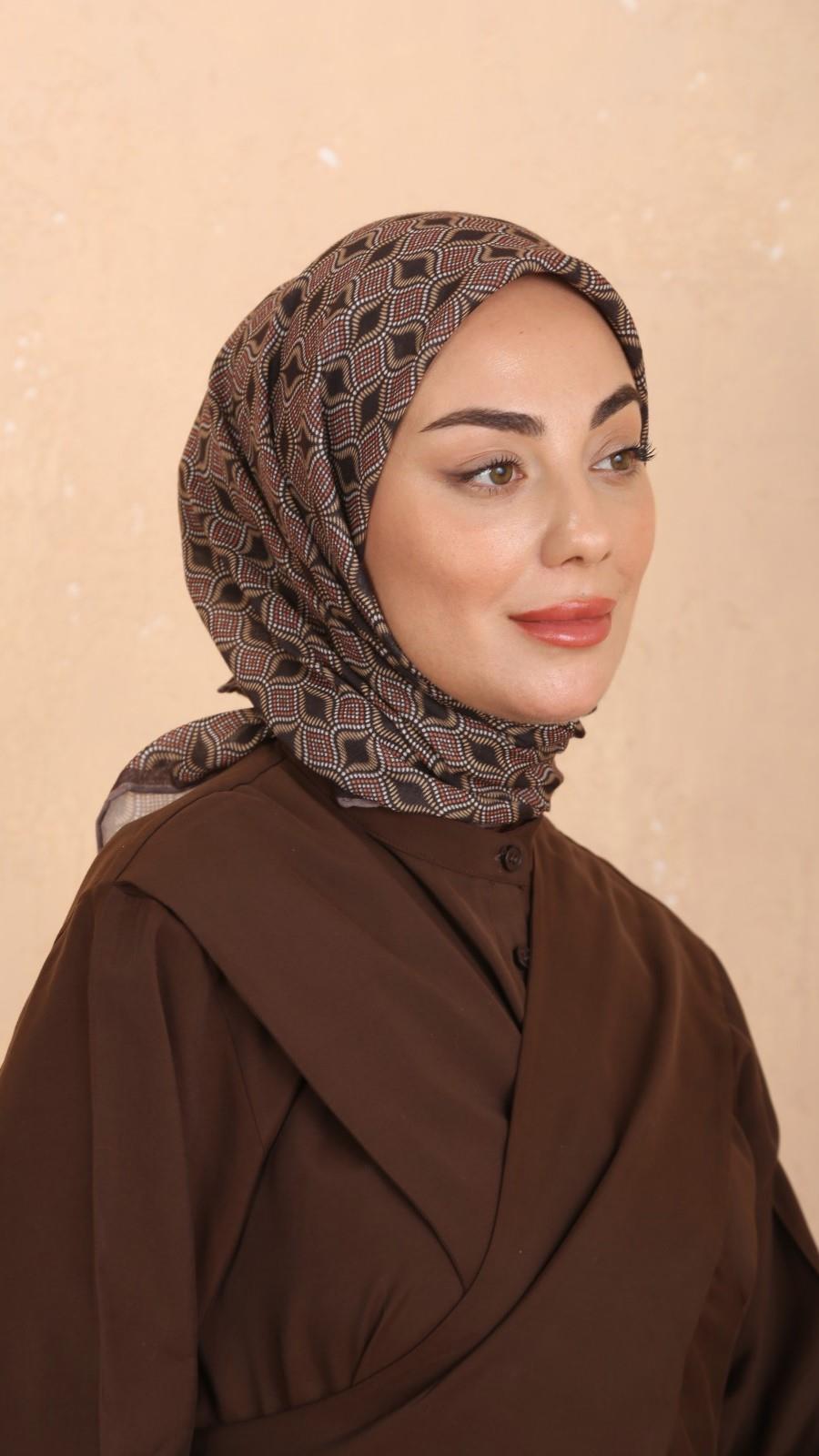 Locella Soft Pamuk Eşarp Kahve