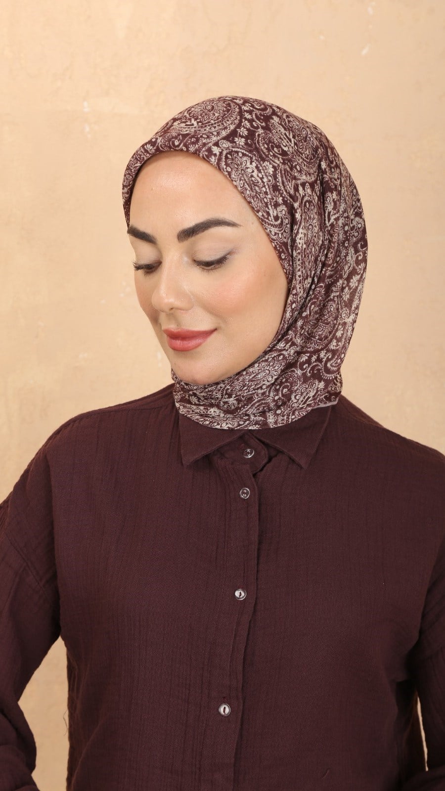 Locella Soft Pamuk Eşarp Bordo