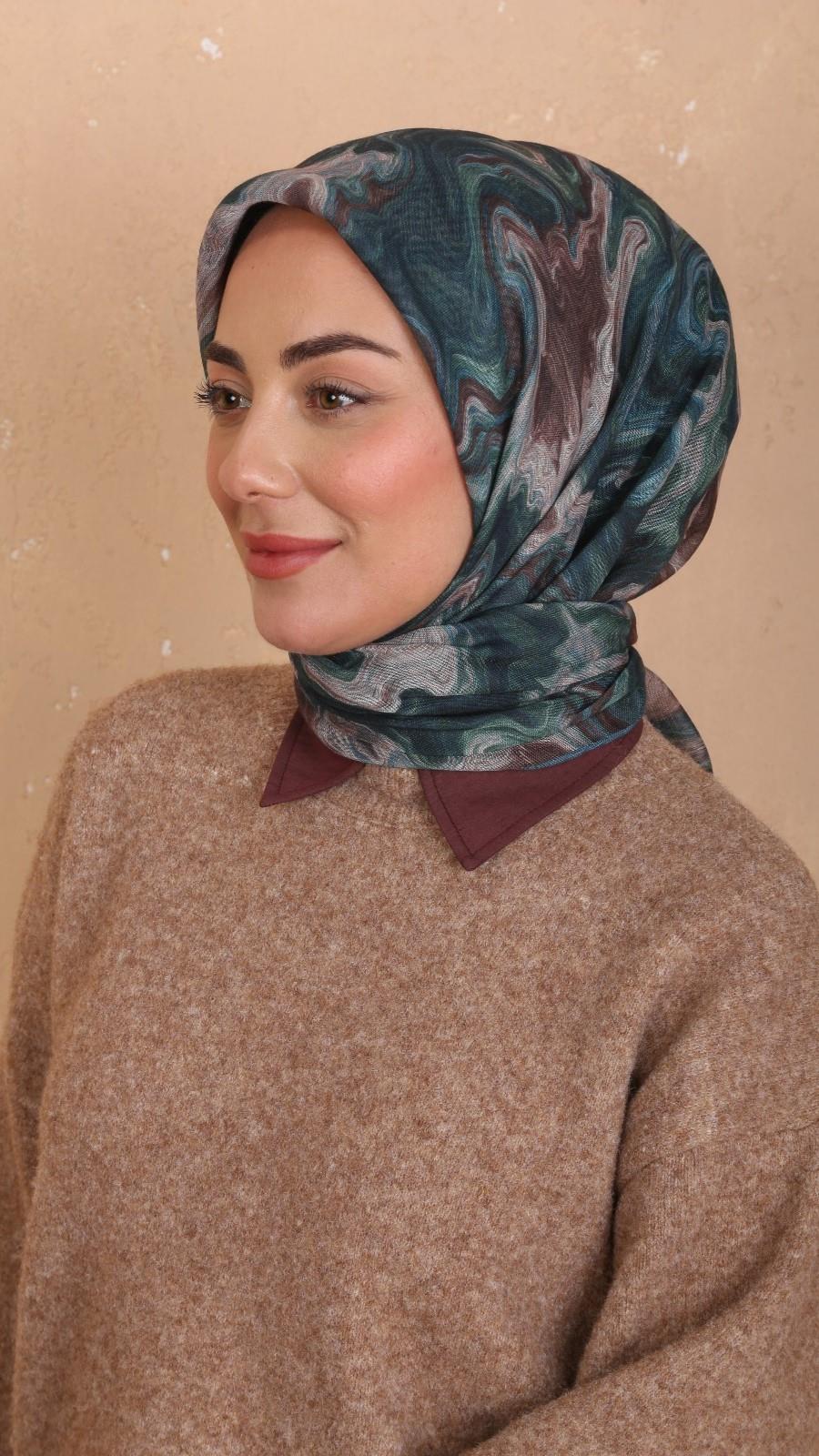 Locella Soft Pamuk Eşarp Zümrüt