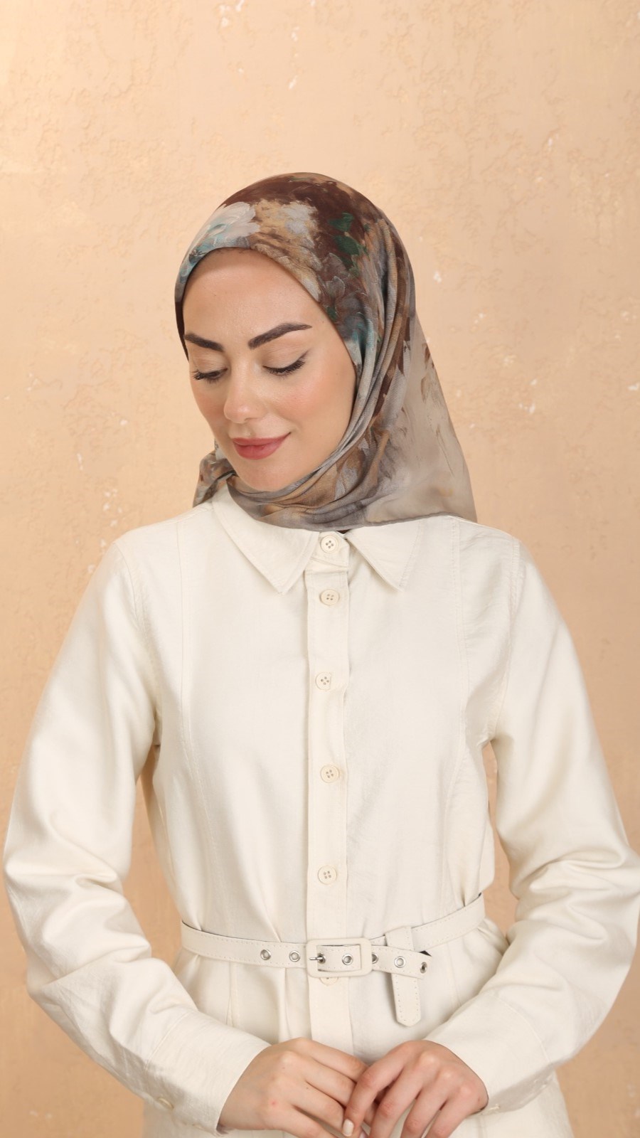 Locella Soft Pamuk Eşarp Vizon