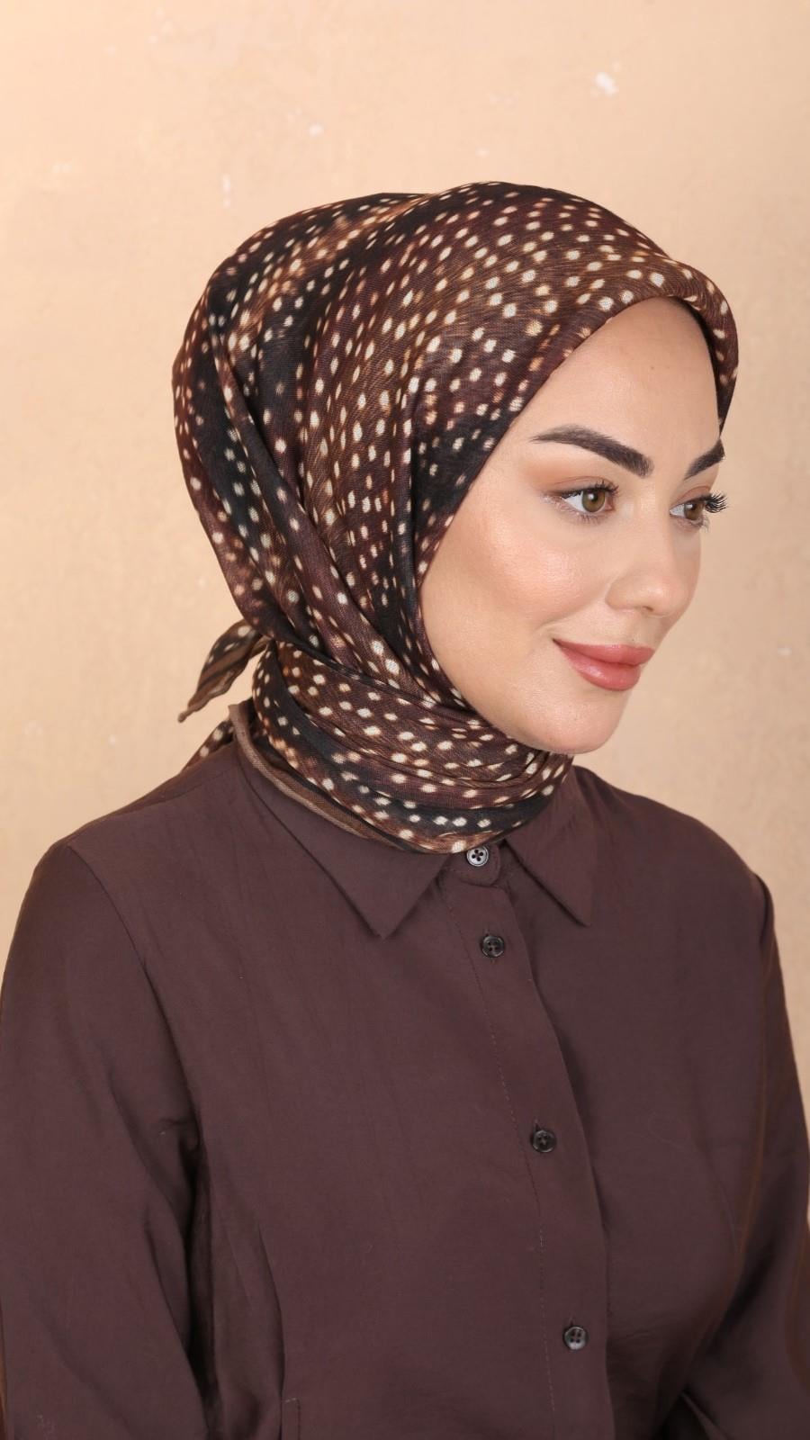 Locella Soft Pamuk Eşarp Ceylan Desen
