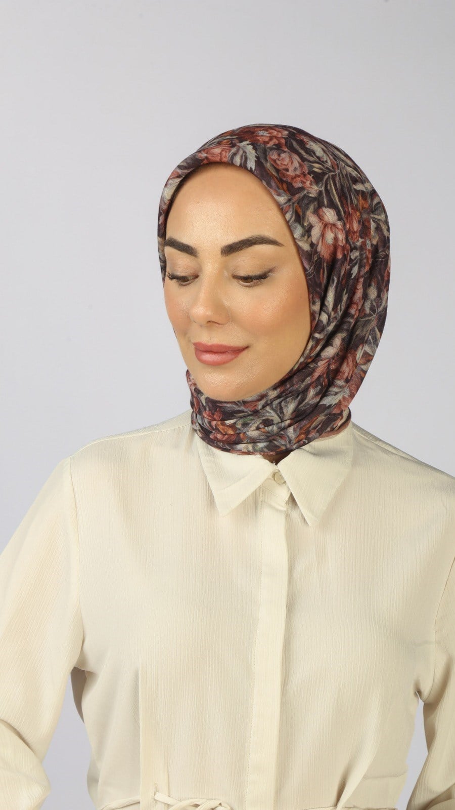 Locella Soft Pamuk Eşarp Koyu Mürdüm