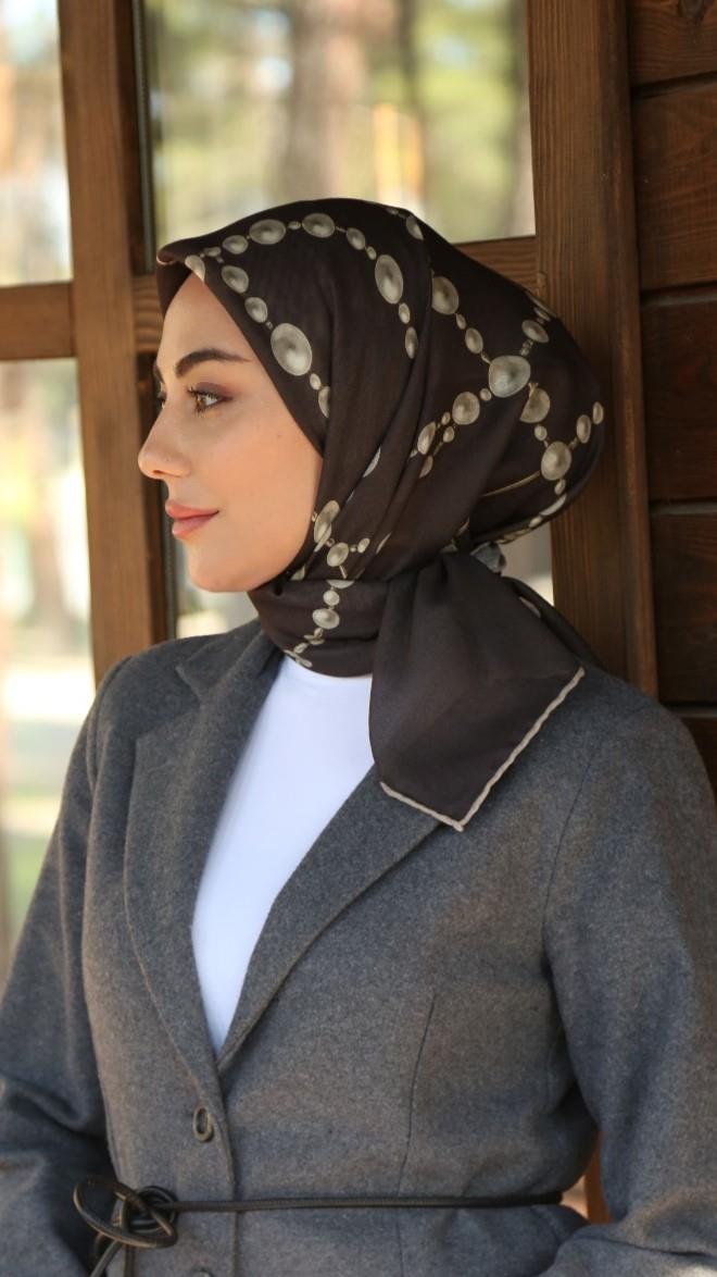 Locella Soft Pamuk Eşarp Kahve