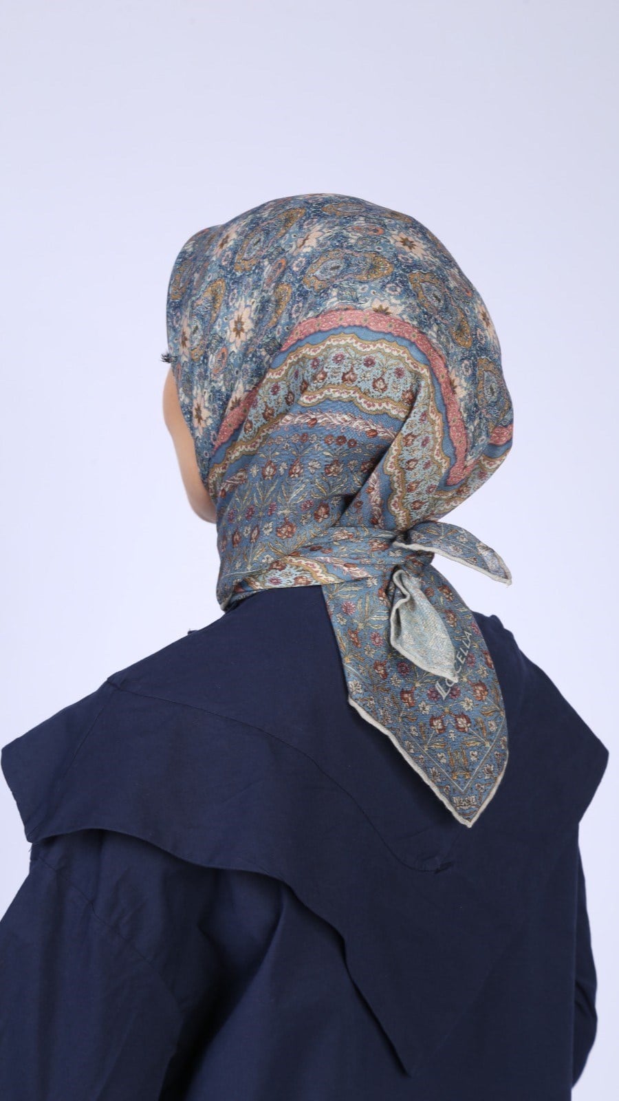 Locella Soft Pamuk Eşarp Mavi