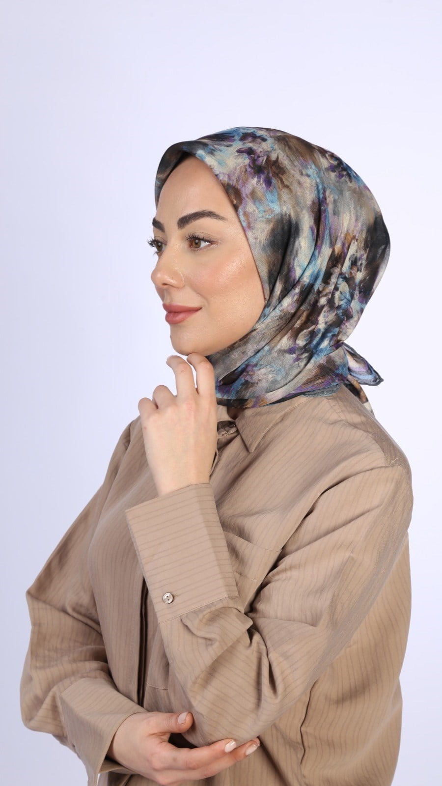 Locella Soft Pamuk Eşarp Mor