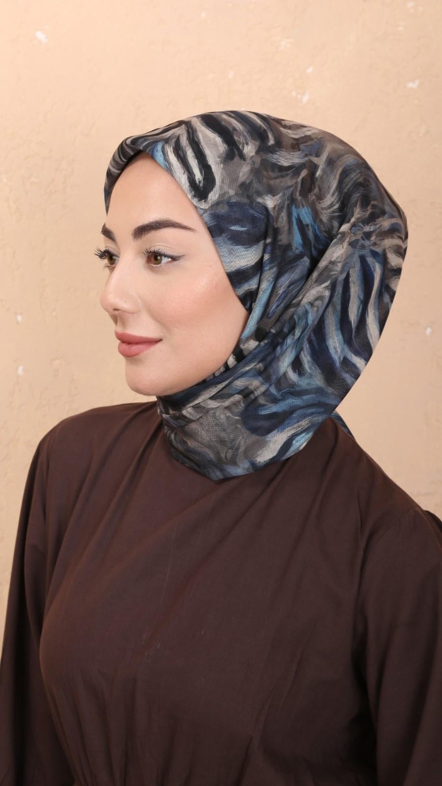 Locella Soft Pamuk Eşarp Mavi